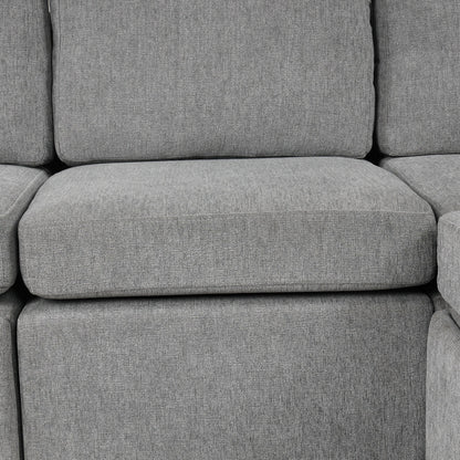 Canapé sectionnel modulaire en U de 108 pouces avec canapé-lit gigogne, ports USB et deux porte-gobelets pour le salon