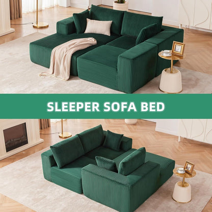 Canapé modulaire Cloud 108 - Canapé en L à assise profonde avec méridienne, canapé de salon et de chambre rembourré