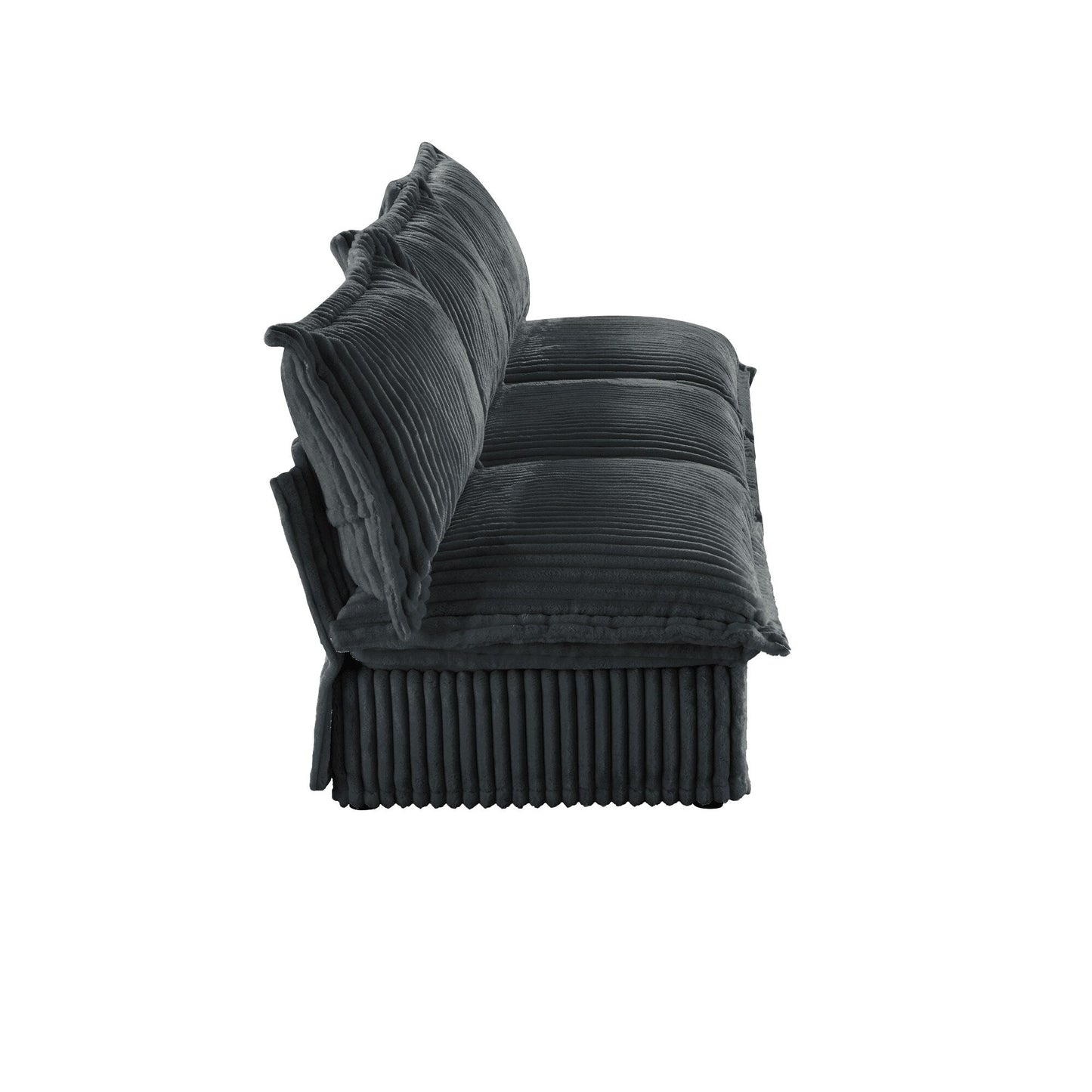 Canapé 3 places sans accoudoirs en velours côtelé 109,8 pour salon et chambre