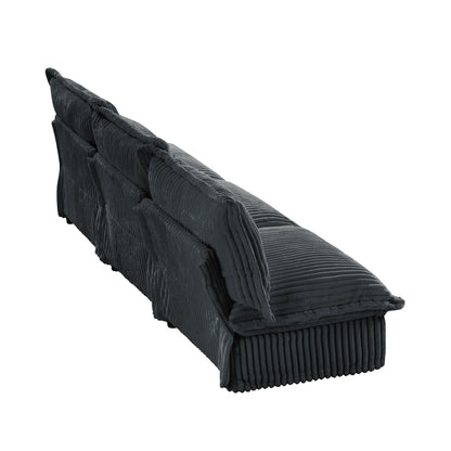 Canapé 3 places sans accoudoirs en velours côtelé 109,8 pour salon et chambre