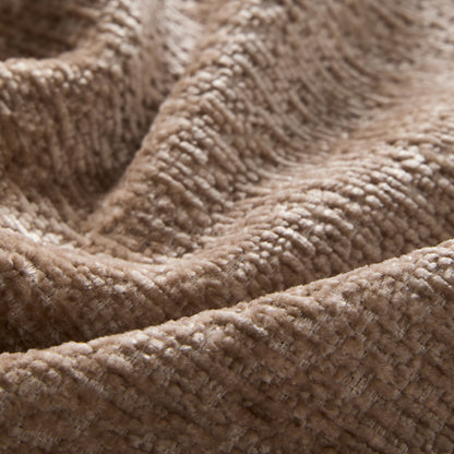 Canapé sectionnel en chenille de 110 pouces en forme de L avec chargement USB et Type-C, accoudoirs en pétales et pouf amovible pour le salon