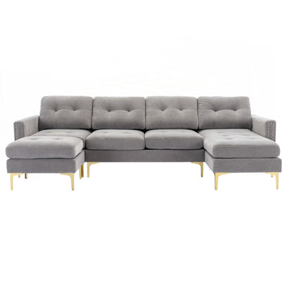 Canapé sectionnel convertible en L de 110 pouces