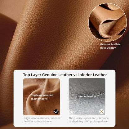 Canapé inclinable électrique en cuir végétalien de 112,5 pouces avec port de chargement USB