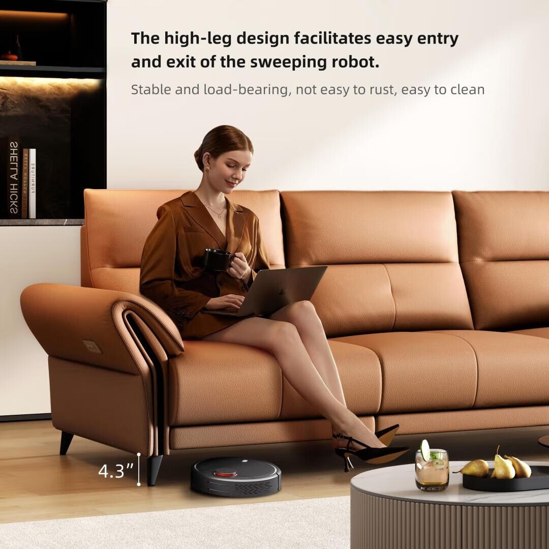 Canapé inclinable électrique en cuir végétalien de 112,5 pouces avec port de chargement USB