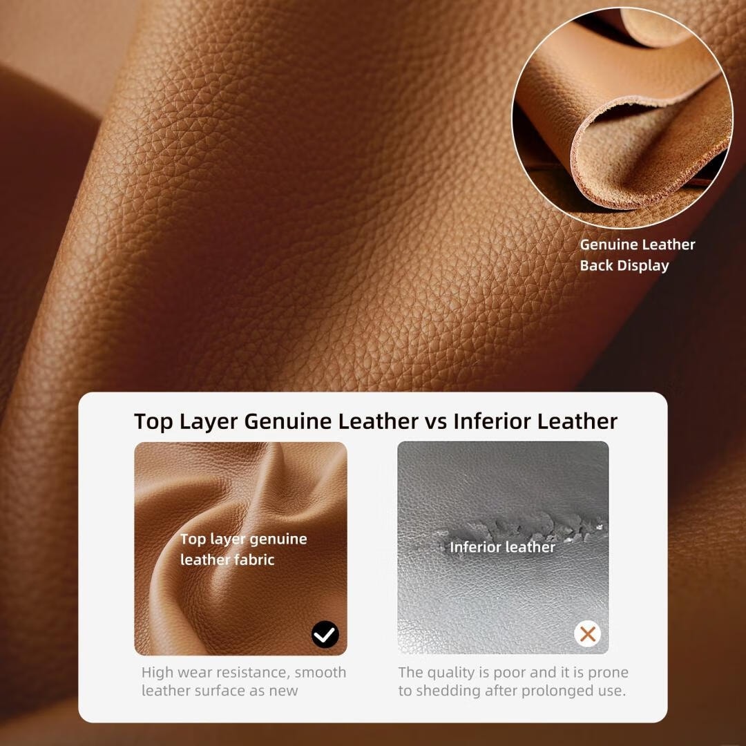 Canapé inclinable électrique en cuir végétalien de 112,5 pouces avec port de chargement USB