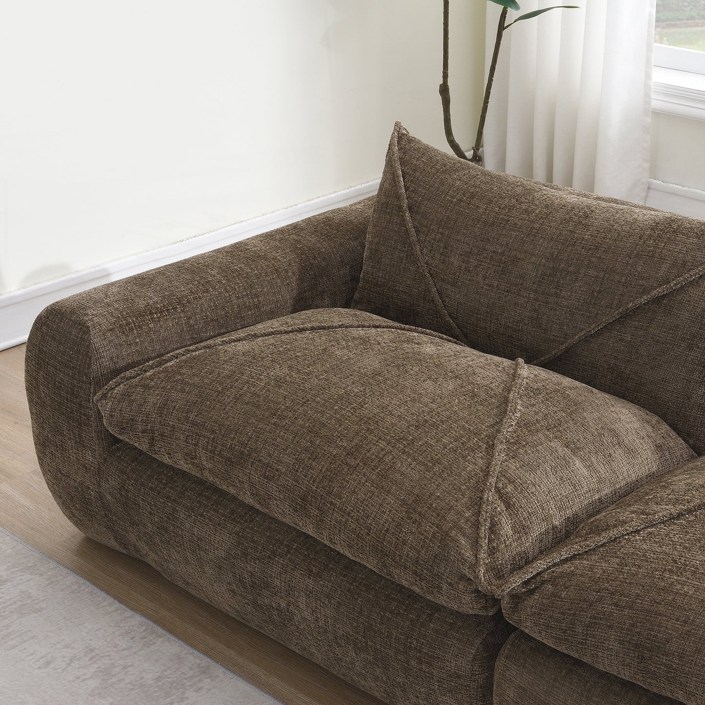 Canapé entièrement compressé de 116 pouces avec mousse haute densité