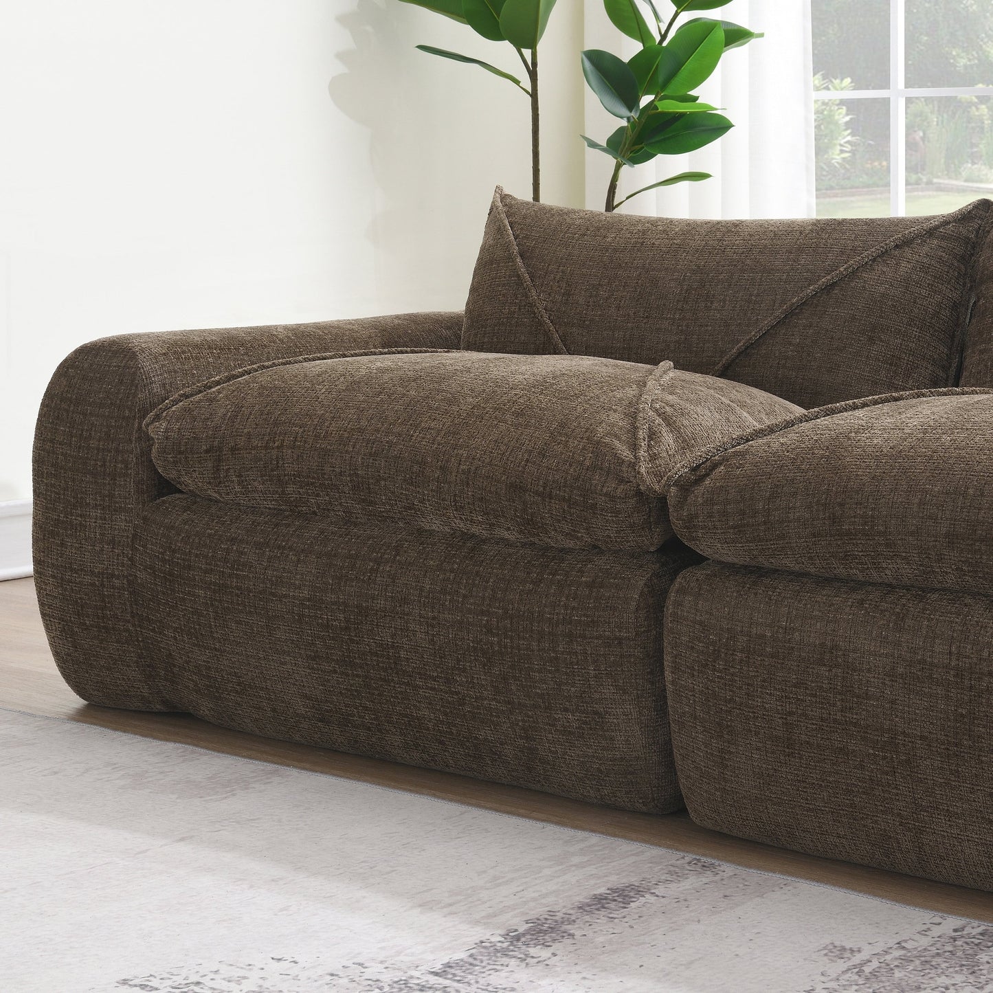 Canapé entièrement compressé de 116 pouces avec mousse haute densité