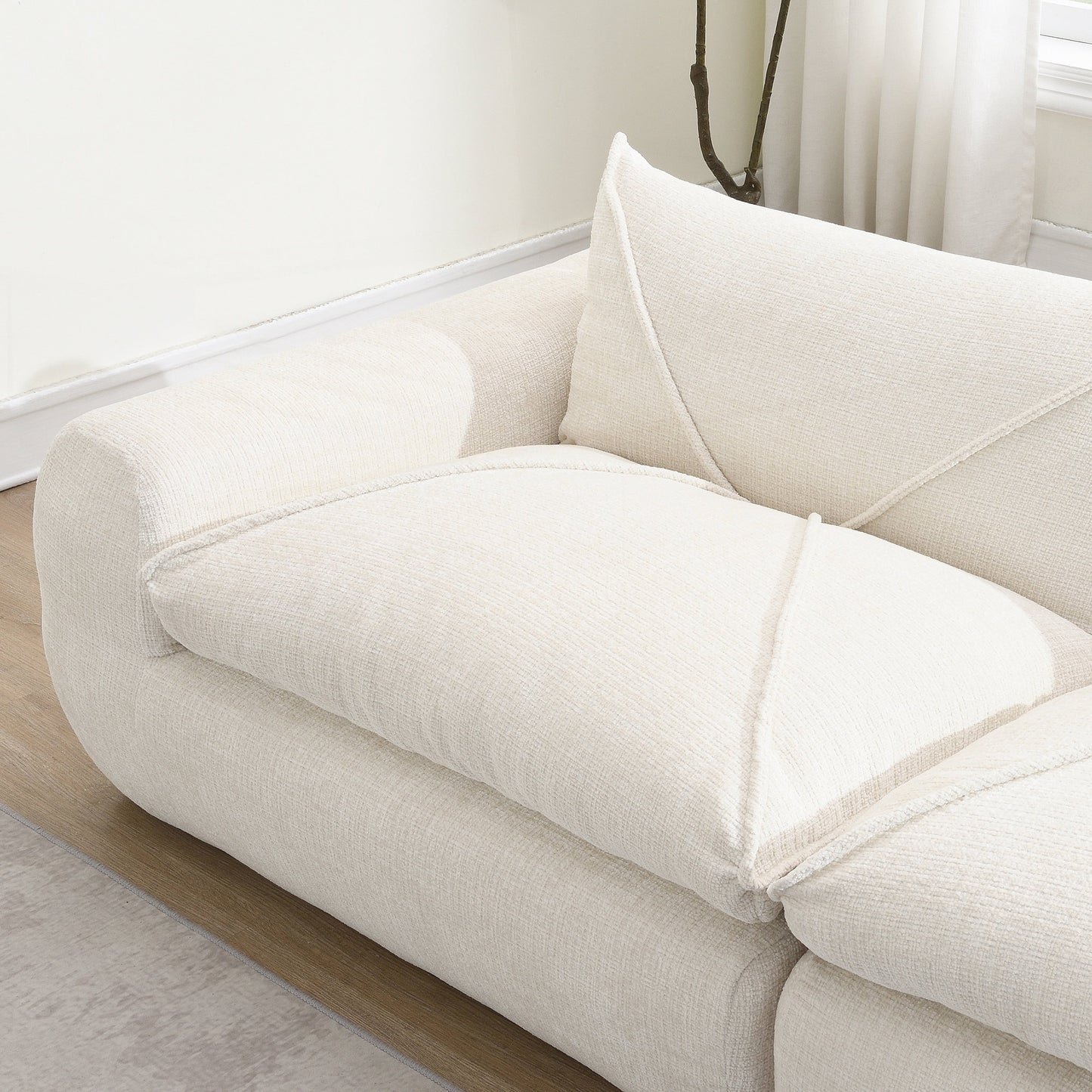 Canapé entièrement compressé de 116 pouces avec mousse haute densité