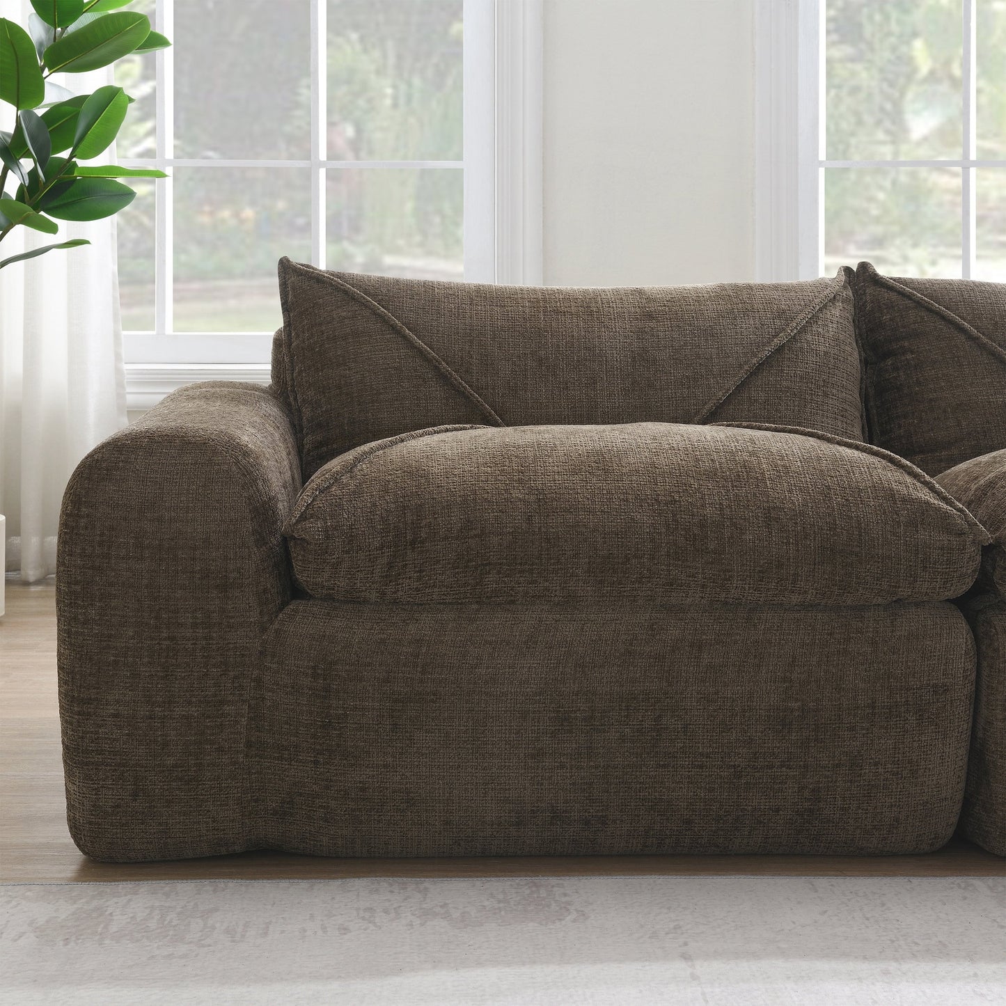 Canapé entièrement compressé de 116 pouces avec mousse haute densité