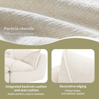 Canapé entièrement compressé de 116 pouces avec mousse haute densité, aucun assemblage requis, conception sans pieds et sans cadre