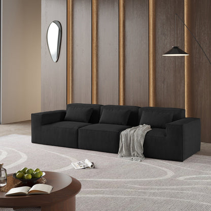 Canapé sectionnel modulaire 118, grand canapé nuage 3 places, canapés modernes et confortables en velours côtelé