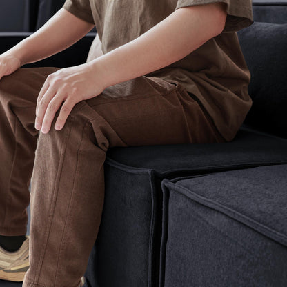 Canapé sectionnel modulaire 118, grand canapé nuage 3 places, canapés modernes et confortables en velours côtelé