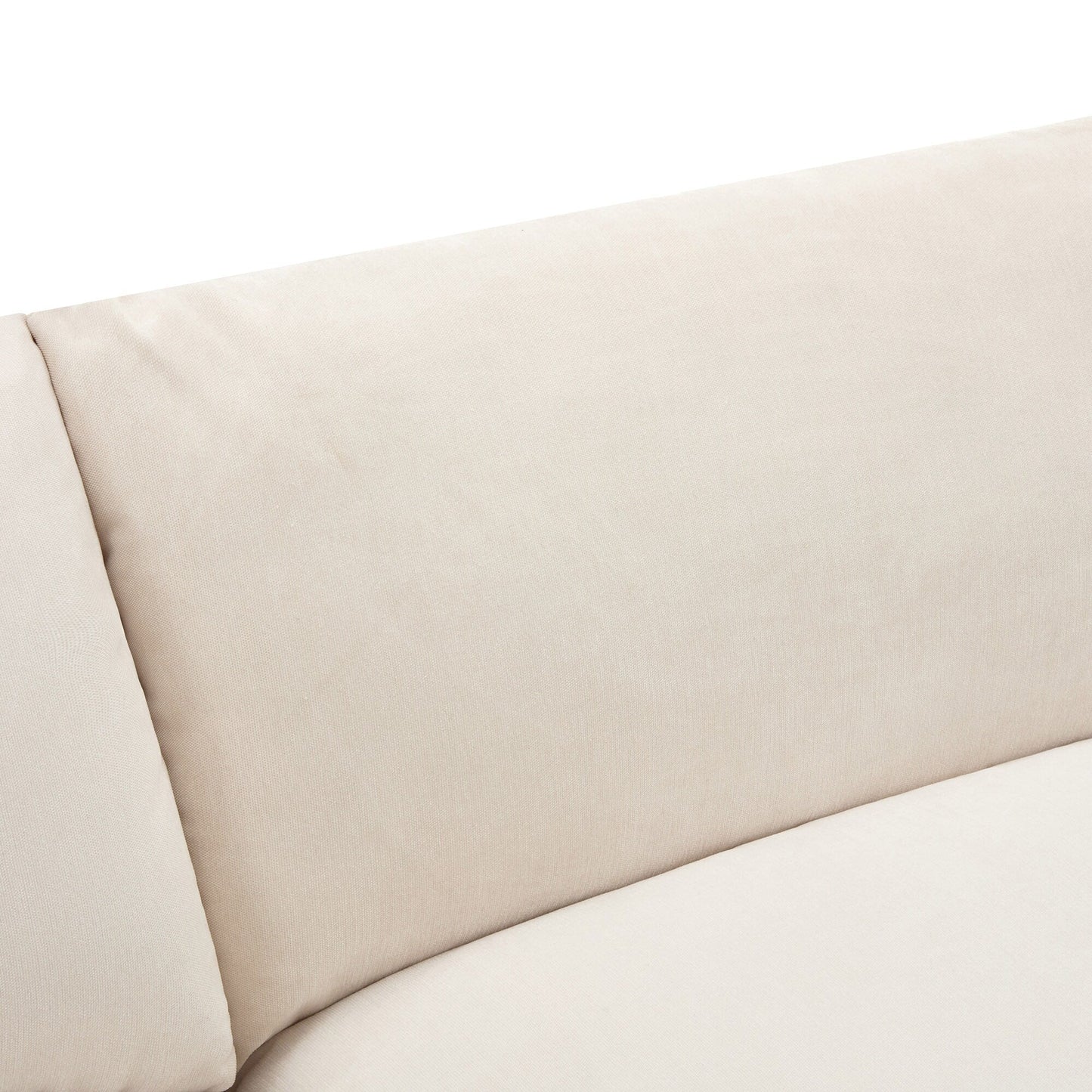 Grand canapé 3 places en polyester de 119,5 pouces avec 2 rangements et pieds en bois d'hévéa pour le salon