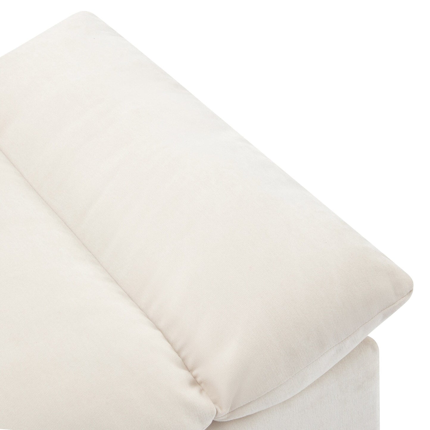 Grand canapé 3 places en polyester de 119,5 pouces avec 2 rangements et pieds en bois d'hévéa pour le salon