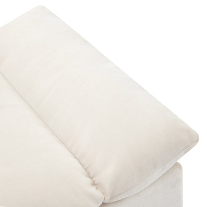 Grand canapé 3 places en polyester de 119,5 pouces avec 2 rangements et pieds en bois d'hévéa pour le salon