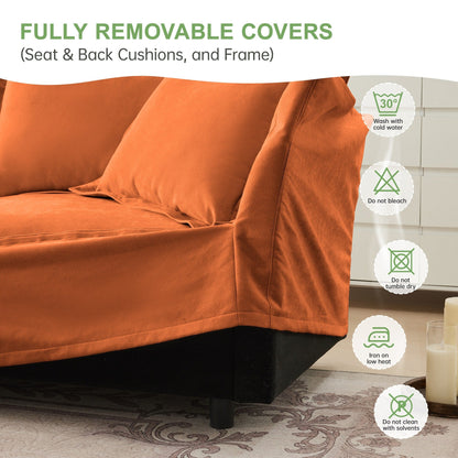 Canapé 4 places en chenille 120 avec plusieurs grands coussins moelleux pour le salon et la chambre