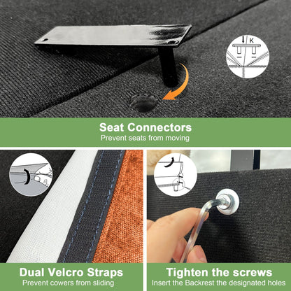 Canapé 4 places en chenille 120 avec plusieurs grands coussins moelleux pour le salon et la chambre