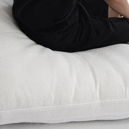 Canapé sectionnel moderne en forme de L de 120 pouces, canapé modulaire en lin avec pouf de rangement