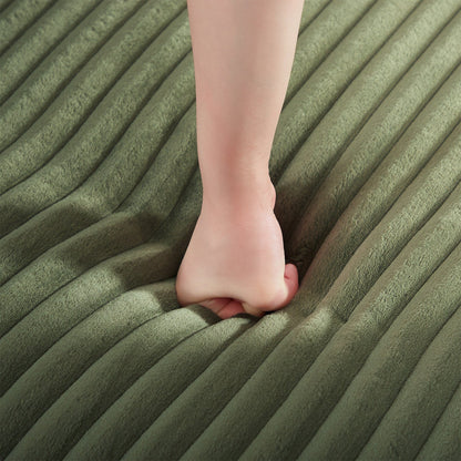 Canapé sectionnel en U en velours côtelé de 125 po avec pouf amovible