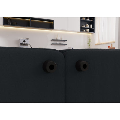 Canapé 4 places en tissu 127,4 avec assise profonde et confortable en forme de nuage avec oreillers