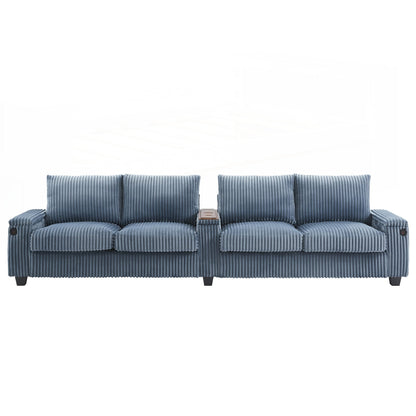 Canapé 4 places en velours côtelé de 133 pouces