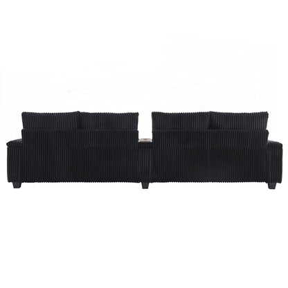 Canapé 4 places en velours côtelé de 133 pouces