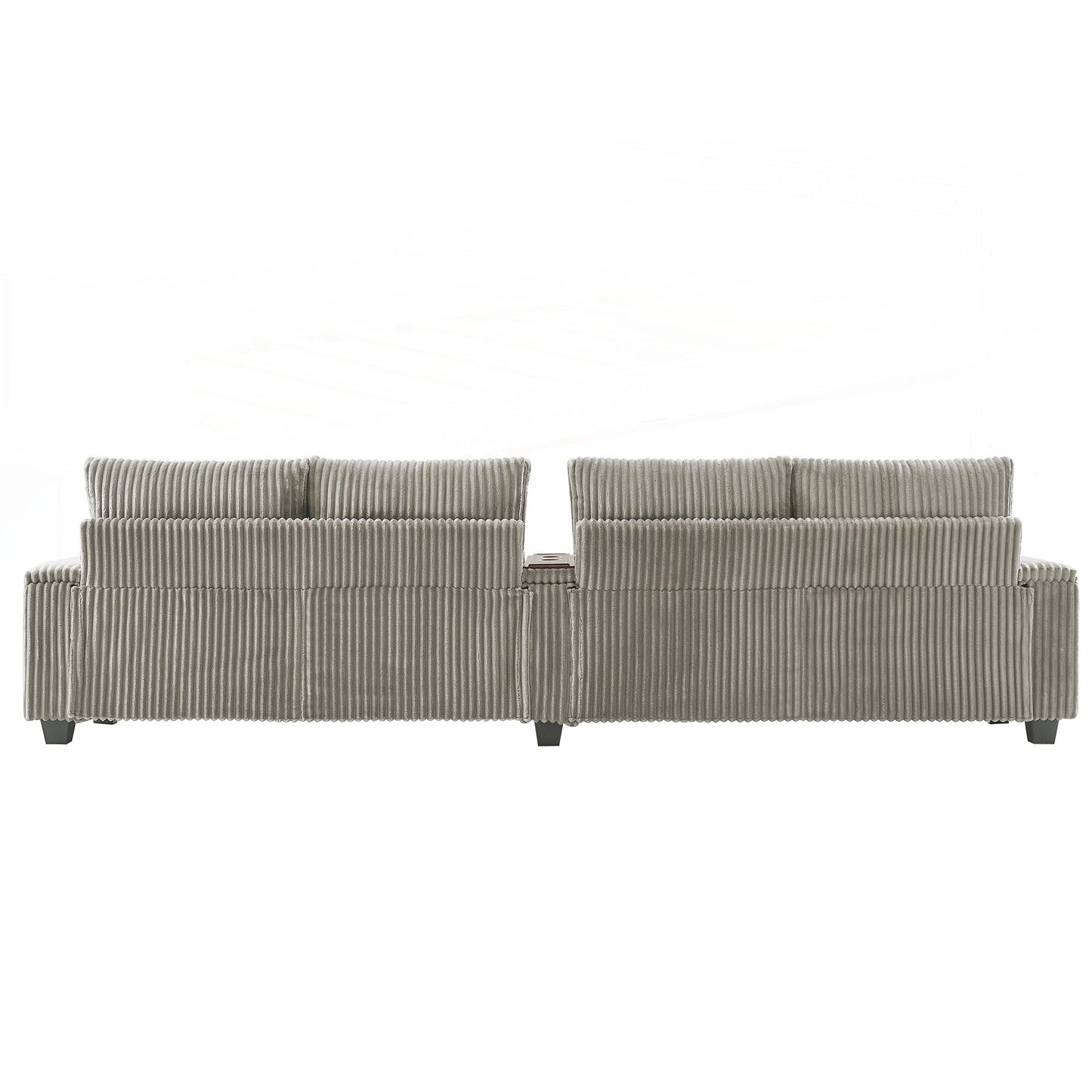 Canapé 4 places en velours côtelé de 133 pouces