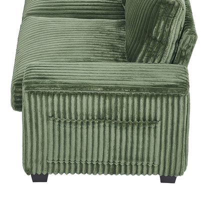 Canapé 4 places en velours côtelé de 133 pouces