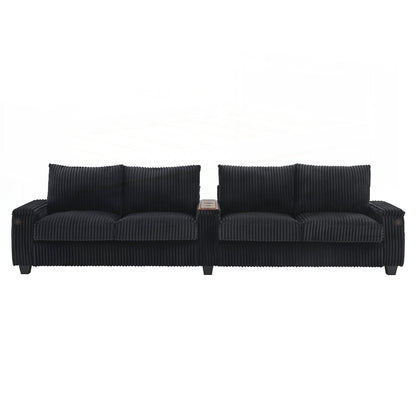 Canapé 4 places en velours côtelé de 133 pouces