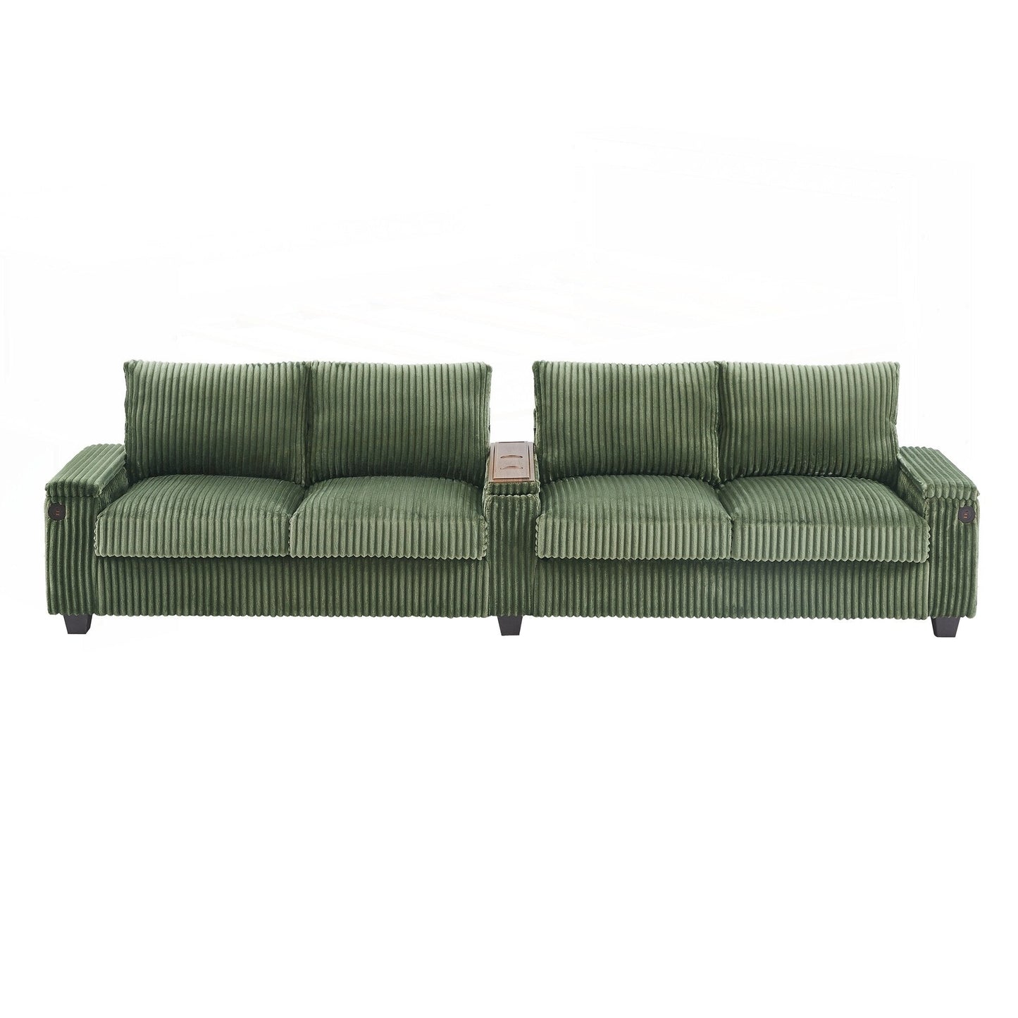 Canapé 4 places en velours côtelé de 133 pouces