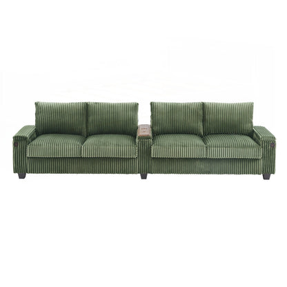 Canapé 4 places en velours côtelé de 133 pouces