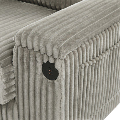 Canapé 4 places en velours côtelé de 133 pouces