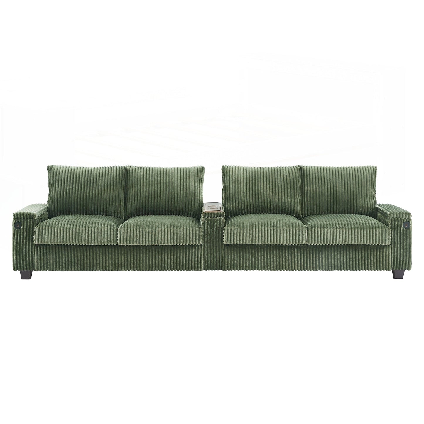 Canapé 4 places en velours côtelé de 133 pouces