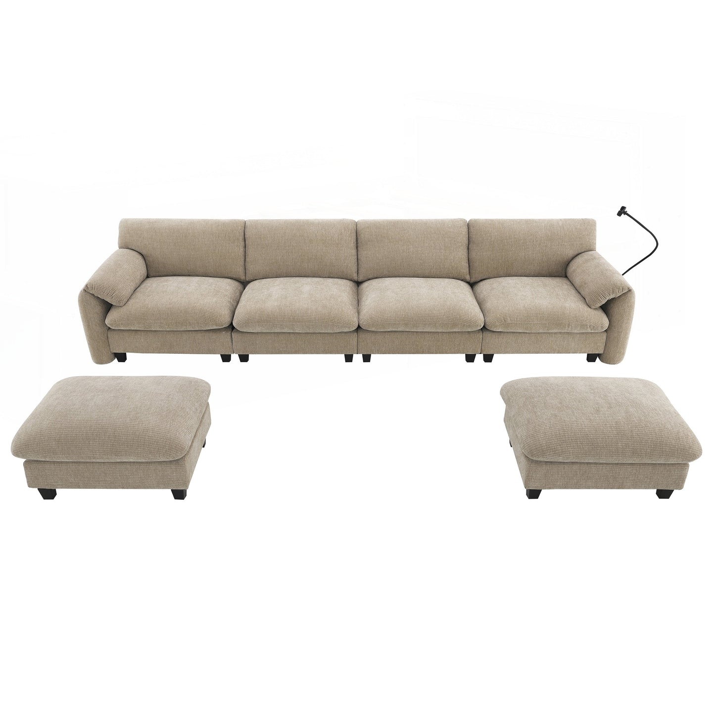 Canapé sectionnel modulaire de 140 pouces