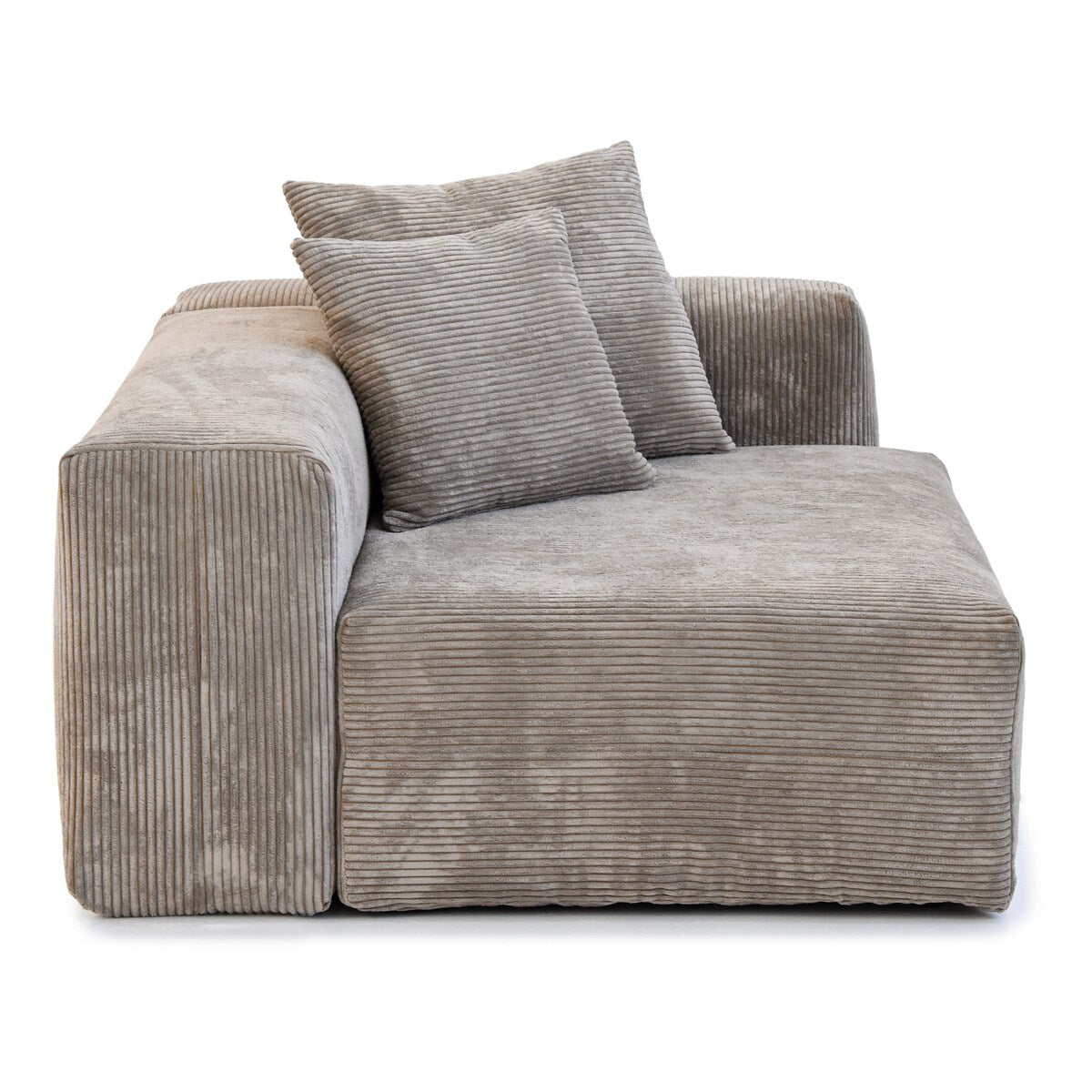 Canapé sectionnel modulaire en velours côtelé 141,73 avec coussin épais, canapé convertible à assise profonde pour salon