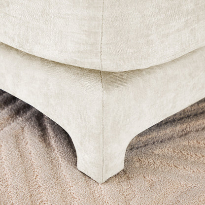 Canapé 6 places en chenille 141,7 avec base ergonomique en bois et éponge haute résilience pour le salon