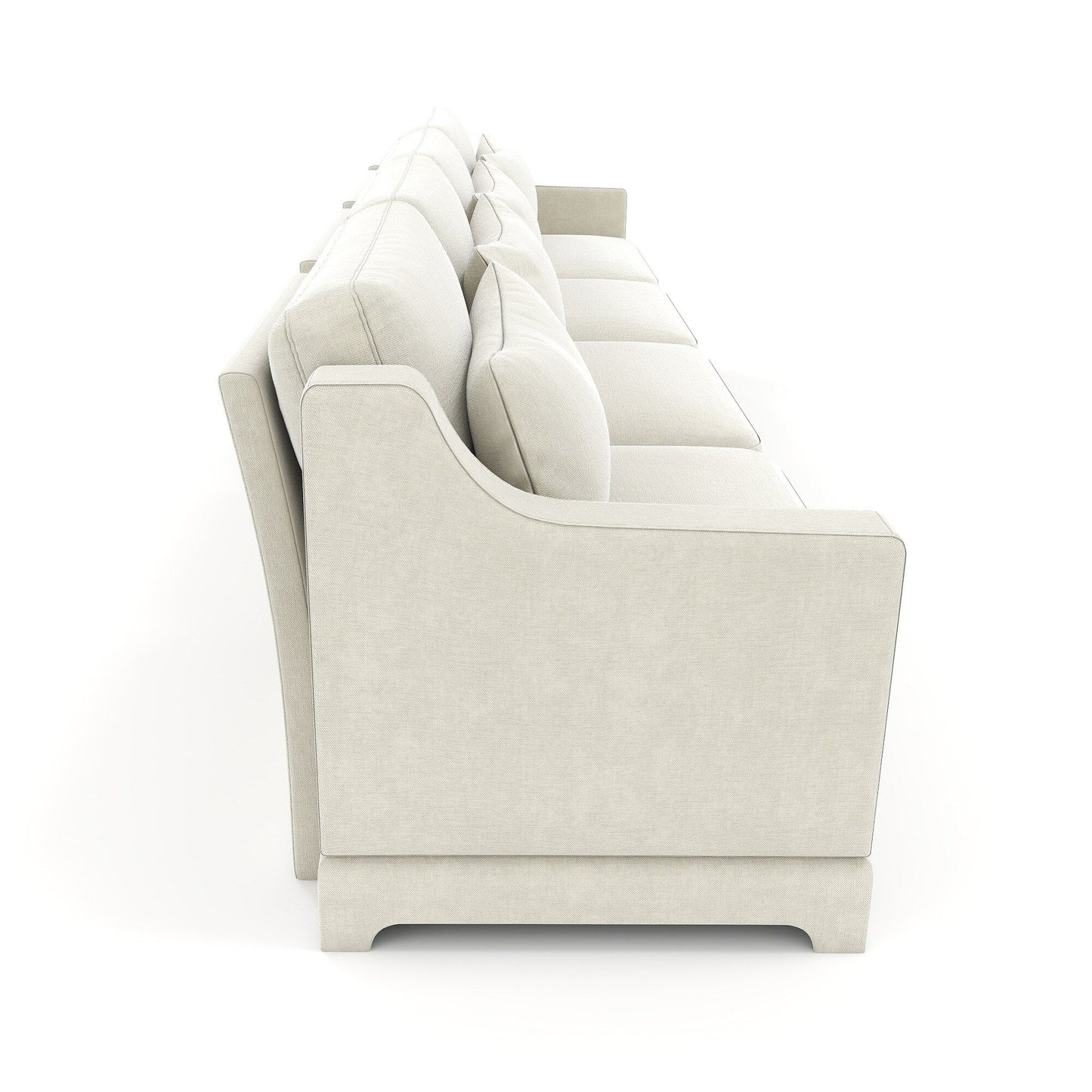 Canapé 6 places en chenille 141,7 avec base ergonomique en bois et éponge haute résilience pour le salon