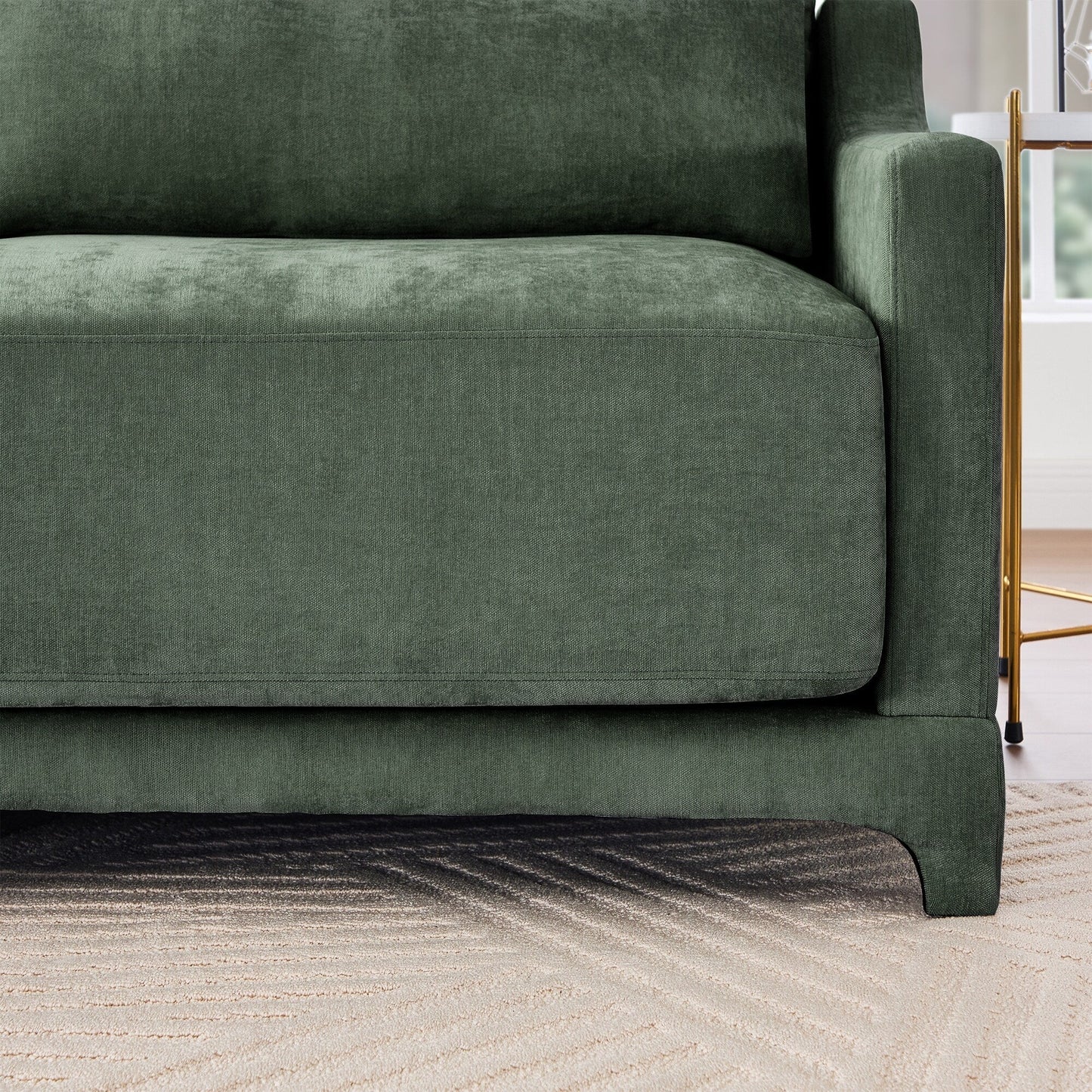 Canapé 6 places en chenille 141,7 avec base ergonomique en bois et éponge haute résilience pour le salon