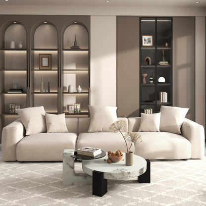 Canapé sectionnel contemporain en velours côtelé 142 Canapé profond classique