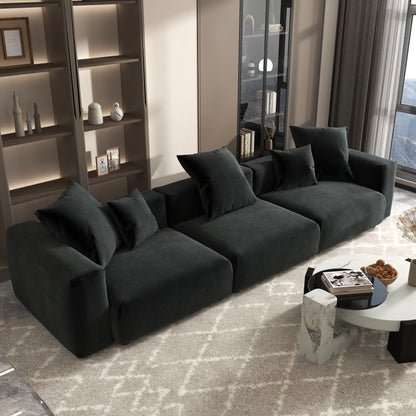Canapé sectionnel contemporain en velours côtelé 142 Canapé profond classique