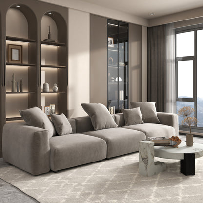 Canapé sectionnel contemporain en velours côtelé 142 Canapé profond classique