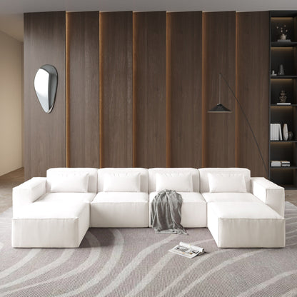 Canapé sectionnel modulaire en U 149, canapé rembourré 6 places, combinaison libre