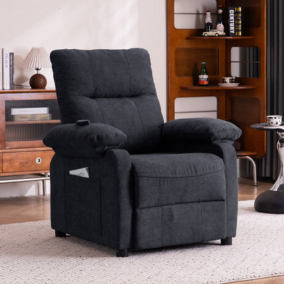 Fauteuil inclinable électrique à 160° pour personnes âgées, avec massage et chauffage à 8 points, tissu chenille doux