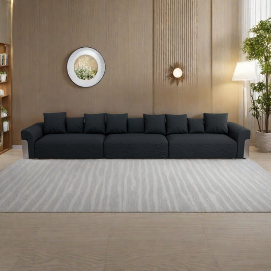 Canapé 6 places en tissu 179,5 avec assise profonde et confortable en forme de nuage avec oreillers