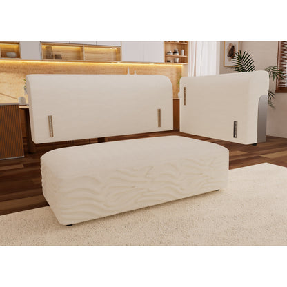 Canapé 6 places en tissu 179,5 avec assise profonde et confortable en forme de nuage avec oreillers