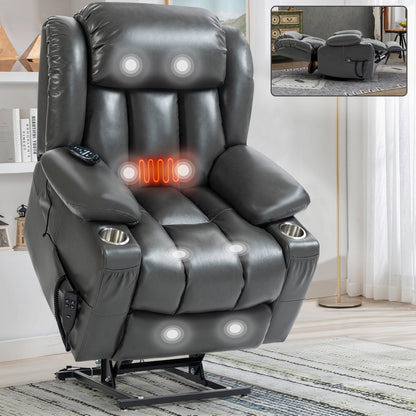 Fauteuil inclinable électrique à 180°, double moteur, porte-gobelets en acier inoxydable