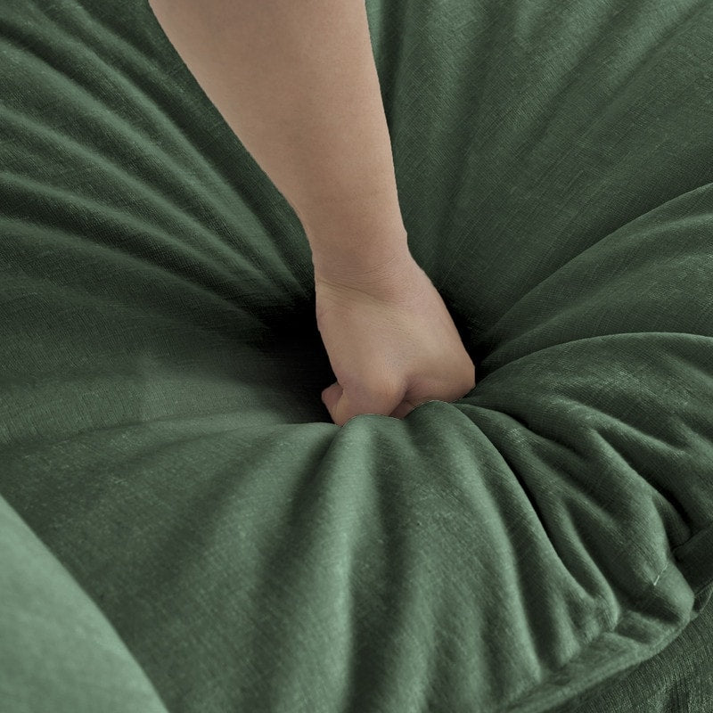 Ensemble de 2 canapés surdimensionnés extra profonds rembourrés en chenille avec canapés 3 places et causeuse