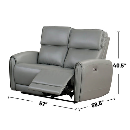 Ensemble de canapés électriques rembourrés 2 pièces avec ports de chargement USB