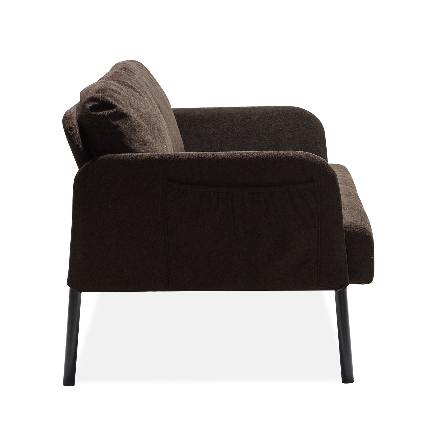 Canapé 2 places en tissu polyester, canapé causeuse moderne, petit canapé confortable pour petit espace, salon, chambre, bureau