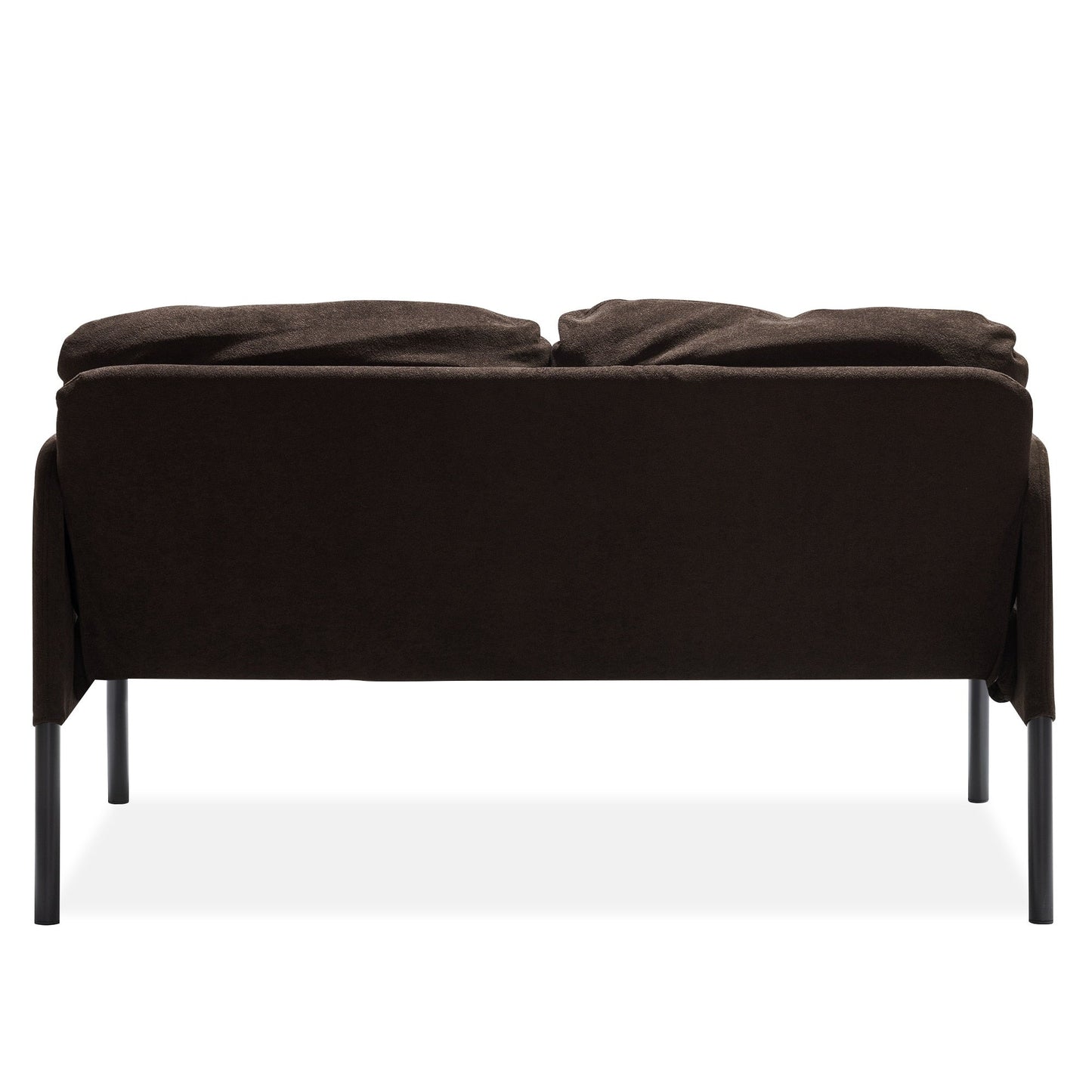 Canapé 2 places en tissu polyester, canapé causeuse moderne, petit canapé confortable pour petit espace, salon, chambre, bureau